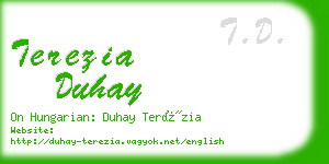 terezia duhay business card